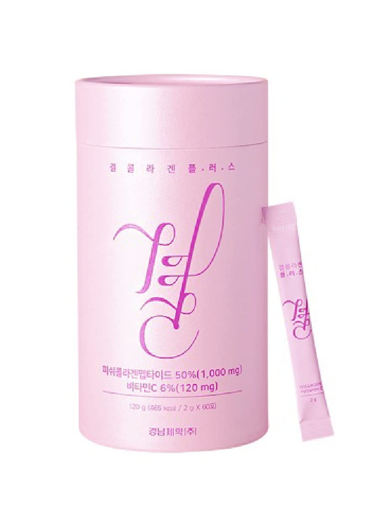 Gyeol Collagen Plus + (2g * 60 Stick Pakninger) Lav Molekylvægt Kollagen + C-vitamin