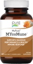 PURE VÆSENTLIGE ETIKER MYcoMune immunforsvar supplement - Koncentreret Organisk Mushroom Powder Extract - Reishi, Lions Mane, Cordyceps, Chaga, Shiitake, Maitake - 60 Caps