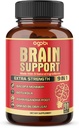 9in1 Brain Support Supplement - Koncentreret Ashwagandha Root, Gotu Kola pulver, Bacopa Monnieri pulver og mere - 90 kapsler - 3 Måneders forsyning