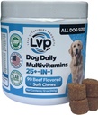 Multivitaminer og kosttilskud til hunde - Krill Oil, Omega 3,6,9, pre & probiotika, Væsentlige vitaminer, for Hip & Joints, Hud & Coat, fordøjelsesbesvær, Immunitet Support (90 tykkere)
