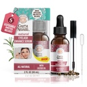 GuruNanda Natural Castor Oil Eyelash Enhance Serum med Rosemary Oil - Brush Applikator & 5 Pipetter, Hjælper naturlig hårvækst for Øjenbryn & Beards, 2 Fl Oz