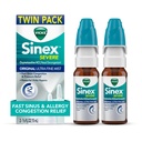 Vicks Sinex SEVERE Allergi & Sinus Nasal Spray, Original Ultra Fine Mist, Decongestant Medicin, Relief fra Nasal Congestion på grund af kold eller Allergi, Sinus Pressure Relief, 265 sprays x 2