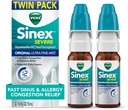 Vicks Sinex SEVERE Allergi & Sinus Nasal Spray, Original Ultra Fine Mist, Decongestant Medicin, Relief fra Nasal Congestion på grund af kold eller Allergi, Sinus Pressure Relief, 265 sprays x 2