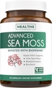 Organic Irish Sea Moss Capsules - Organic Sea Moss Capsules med Bladderwrack Burdock Root og Black Pepper Extract for Enhanced Absorption - Vegan Non- GMO & Lavet i USA (1 måned Tilgang)