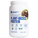 LeanFit Organic Plant- Based Protein Powder, Natural Chocolate Flavor - Vegan, USDA Organic Certified, Soy- Free, Gluten- Free, Dairy- Free, Sugar- Free, Non- GMO - 21g Protein, 18 Servere, 1.58 Pound Tub