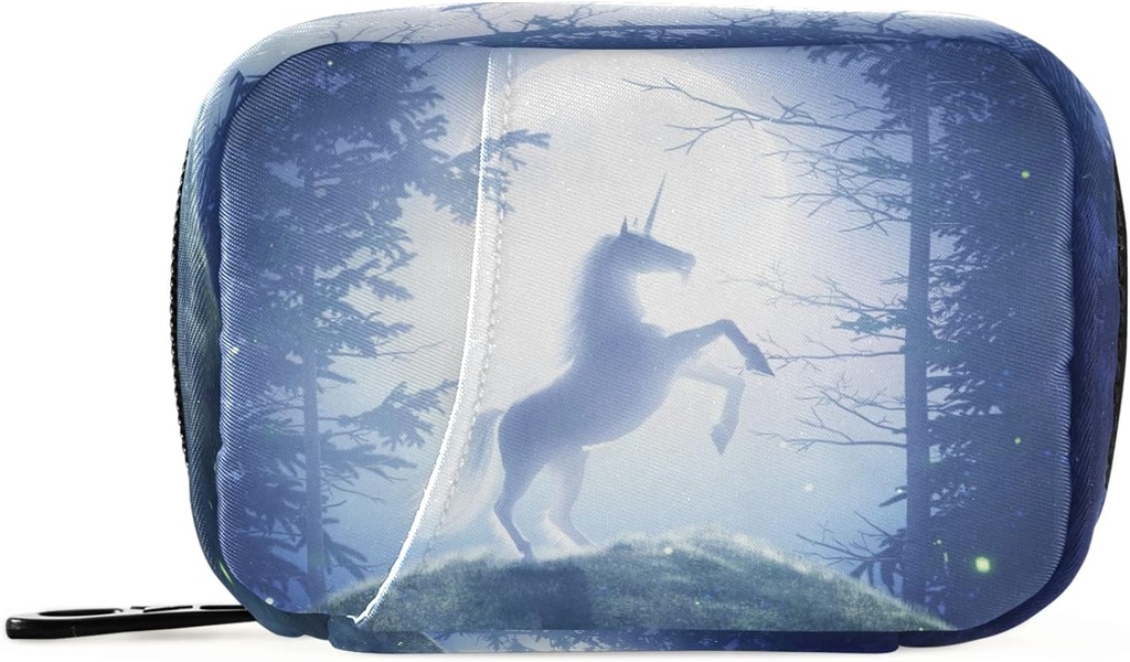 Fairy Unicorn Pill Box 7 Dag Pill sag Rejse Pill Organizer Bag med lynlås Portable ugentlige sag Kompakt størrelse for Vitamin Supplement Holder
