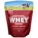 Pure Choice Unflavored Whey Protein Isolate Powder, 28g Protein & sukkerfri, ikke denatureret Valle, 1 Ingrediens, Ingen Fylder eller Kunstige Sødemidler (Ikke tilsat smagsstoffer, 2 LB)