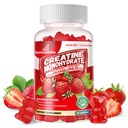 Creatin monohydrat Gummies Complex for mænd og kvinder -Advanced Formel W / L- Taurine + vitamin B12, Sukker Free Chewable Supplement, 90 Jordbær Gummies
