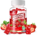 Creatin monohydrat Gummies Complex for mænd og kvinder -Advanced Formel W / L- Taurine + vitamin B12, Sukker Free Chewable Supplement, 90 Jordbær Gummies