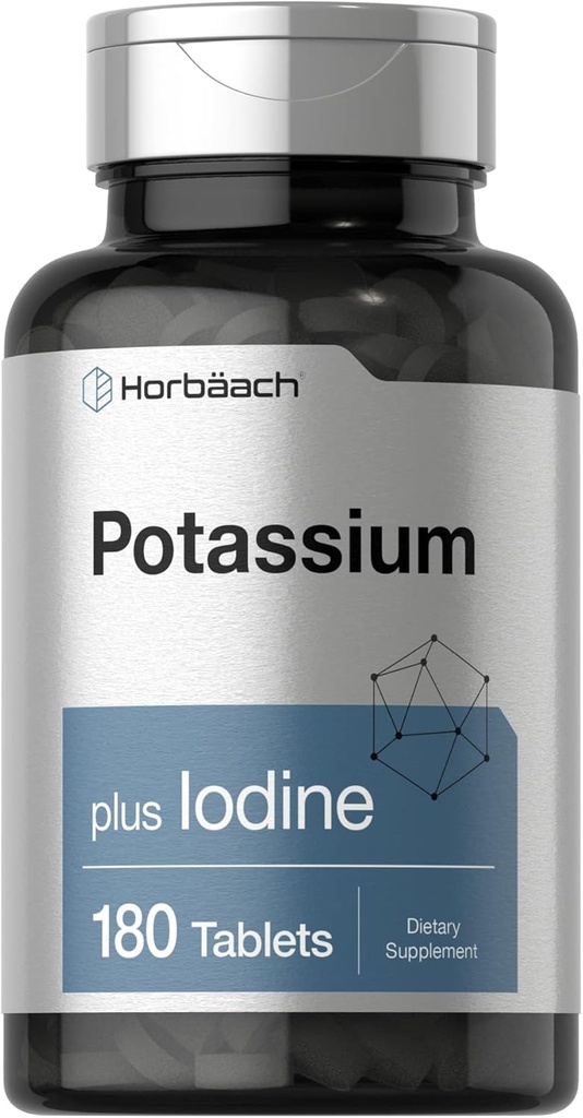Horbäach Kalium Chloride Supplemented 124; Plus Jod Membran 124; 180 Vegetariske Tabletter