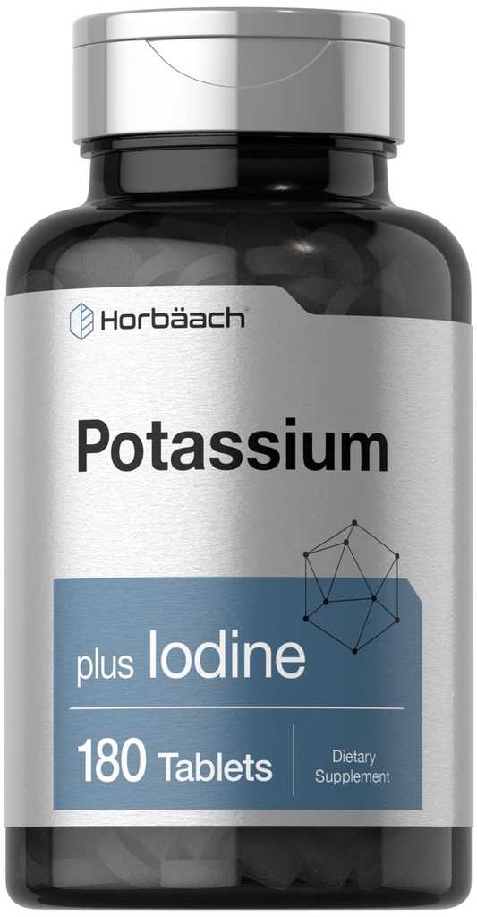 Horbäach Kalium Chloride Supplemented 124; Plus Jod Membran 124; 180 Vegetariske Tabletter