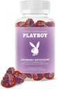 Playboy - Feminin Health Cranberry Antioxidant Gummies for Women (60 Count - Cranberry) Antioxidant Rich til at rense & Beskyt Urinary Tract Sundhed, Vaginal Odor og Ph Balance - Ikke GMO, Vegansk Gummy