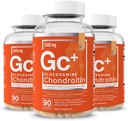 Væsentlige elementer Glucosamin Chondroitin MSM Boswellia Serrata Hyaluronic Acid Supplement fælles støtte Antioxidant Supplement for fleksibilitet - 270 kapsler (3 pakke)