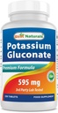 Bedste Naturals Kalium Gluconate Supplement 595 Mg Tablet, 250Count