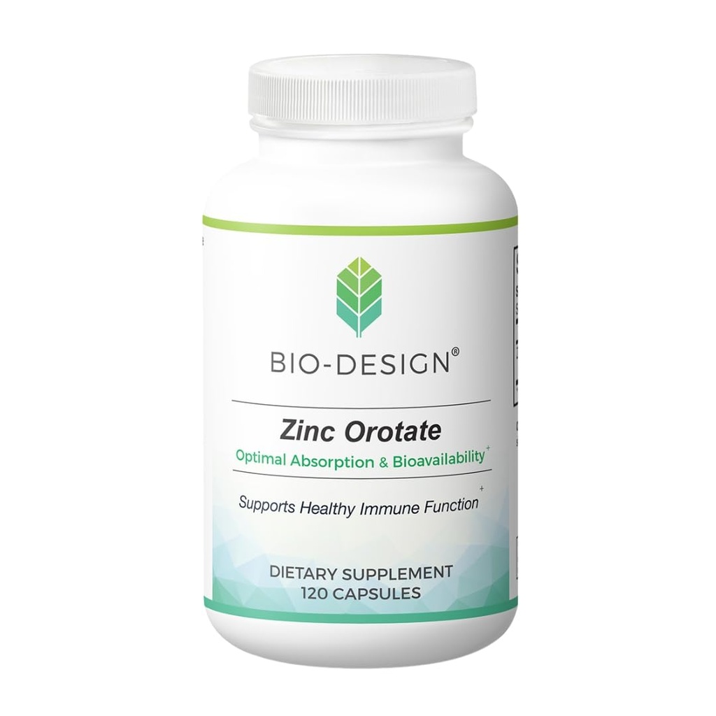 Zink Orotation - Biotilgængelig Chelated Mineral Supplement - 20mg per Capsule - Understøtter immunforsvar & metaboliske sundhed - Vegansk venligt - 120 kapsler