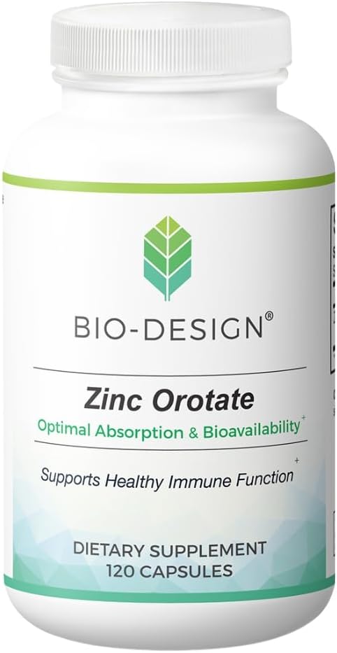 Zink Orotation - Biotilgængelig Chelated Mineral Supplement - 20mg per Capsule - Understøtter immunforsvar & metaboliske sundhed - Vegansk venligt - 120 kapsler