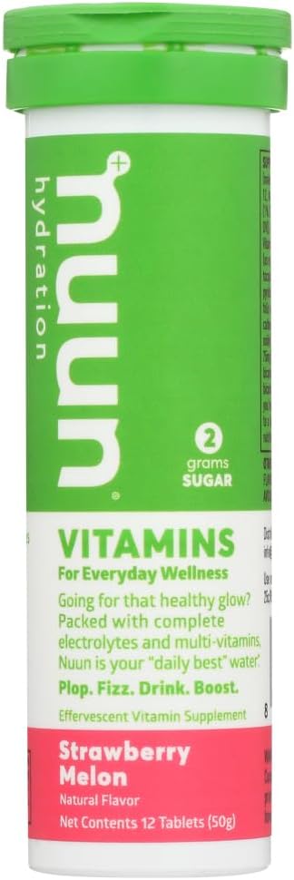 Nuun vitaminer: Jordbær Melon Daglig hydrering supplement (3 rør med 12 tabs) 3