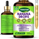 YESNATUR Banan fordøjelsesdråber - Gentle Banana-Armaged Gut Support med naturlige ekstrakter - fremmer sund fordøjelse og regelmæssighed - Sugar- Free, Non- GMO - 60ML
