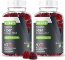 VITEEY Prebiotic Fiber Gummies for adult, 4g - Gut Health & fordøjelig Opløselig Fiber Supplement Gummies - Zero Sugar Added, Vegan, Gluten- Free - 120 Greve