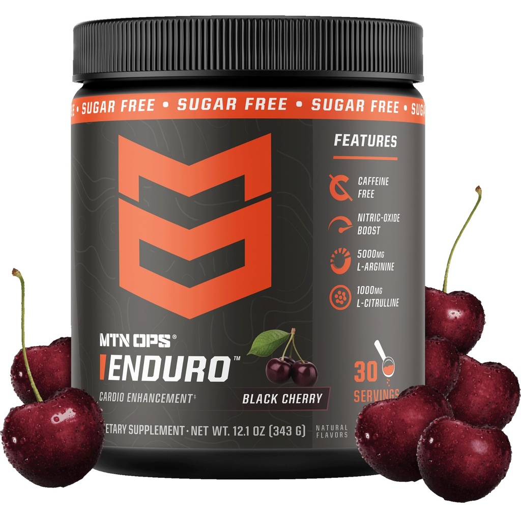 MTN OPS Enduro Nitrooxide Stim Free Pre Workout Yep 124; Magnesium Citrate, L Arginin & L Citrullin Koffein Free Preworkout