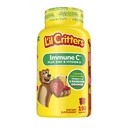 L 'il Critters Kids ImmunC Gummy Supplement med C-vitamin, Zink og D3-vitamin til immunstøtte, 190 ct (95- 190 dag forsyning), 4 lækre smagsvarianter fra Amerikas Nummer Et Gummy Vitamin Brand