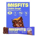 Misfits Vegan Protein Bars, Cookie Dough - Opdateret Opskrift Note 124; Plant baseret, Lavsukker & Carb, High Fiber Snacks