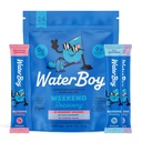 Waterboy Weekend Recovery Variety Name 124; 3,200mg Electrolyte Powder Packets Name 124; Ginger + L- Theanine + Vitamin Beeg 124; Ingen sukker, alle naturlige, Gluten Free