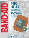 Band-Aid Brand Pro Heal Hydrocolloid Gel Pads, Extra Large Waterproof Bandages for Better Healing of Minor Wounds, Sterile First Aid Bandages, 5 ct
