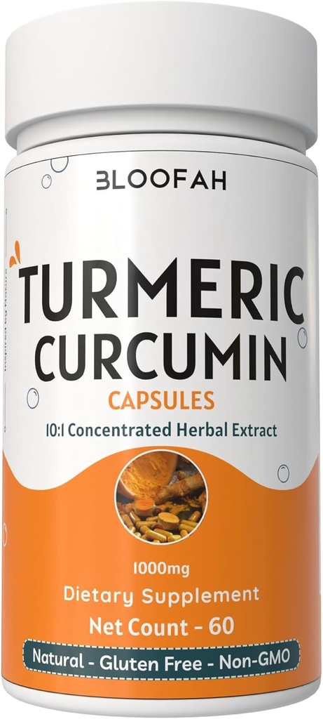 Gurkemeje Kapsler 500 mg • 124; Curcuma Longa 10: 1 Uddrag & Pulver • 124; Sort Pepper • Uddrag 5% for Forstørret Absorption • 124; Urtetilskud • 124; Non- GMO, Gluten- Free (60 Greve (pakke med 1))