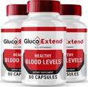 Gluco Extend Capsules, GlucoExtend Support Formula Supplement Pills - Maximum Strength, Gluco Extend Health & Wellness All Natural Formula, Official GlucoExtend Health Capsules Reviews (3 Pack)