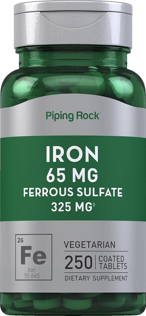 Piping Rock Iron Ferrous Sulfate 65 mg