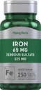 Piping Rock Iron Ferrous Sulfate 65 mg