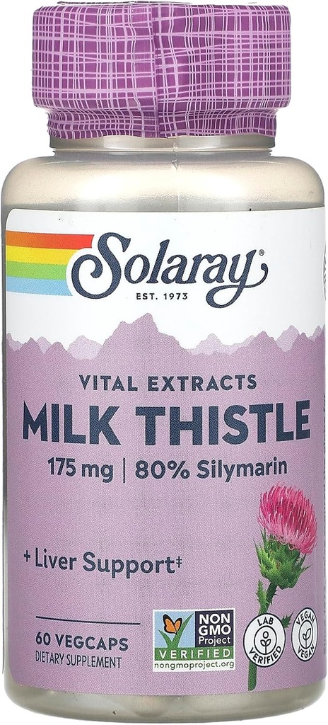 Solaray Milk Thistle Extract Supplement, 175mg, 60 Greve