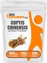 BulkSupplements.com Coptis Chinensis Extract Powder - Golden Thread Supplement, Herbal Supplement - Vegan & Gluten Free, 500mg per Serving, 250g (8.8 oz) (pakke med 1)