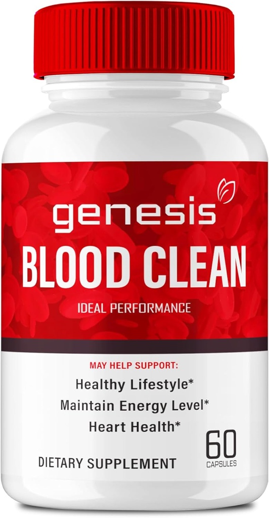Genesis blod rene kapsler - Avanceret formel supplement til maksimal styrke - Naturlige blodkar Renere, GenesisBlood rene piller, GenesisBlood Clean Pastillas Anmeldelser (60 Kapsler)