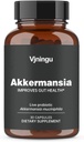 Akkermansia Probiotisk med Prebiotic Fiber, Øger GLP-1 Produktion, Third-Party Testet, 100M AFU Live Strain for Gut Health for People (2024New, 30Capsules, 1Pack)