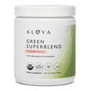 Alaya Organic Super Green Powder - Premium Green Juice Superfood Supplement Powder - Adaptogens, Antioxidanter & Probiotika Blend - USDA Organic, Non- GMO, Vegan - 30 Servere (blandet berry)