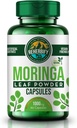 Moringa Kapsler af ReHerbify 124; 1000mg, 60 Kapsler af 124; Organic Moringa Oleifera Leaf Powder Supplement for Immunitet og Wellness