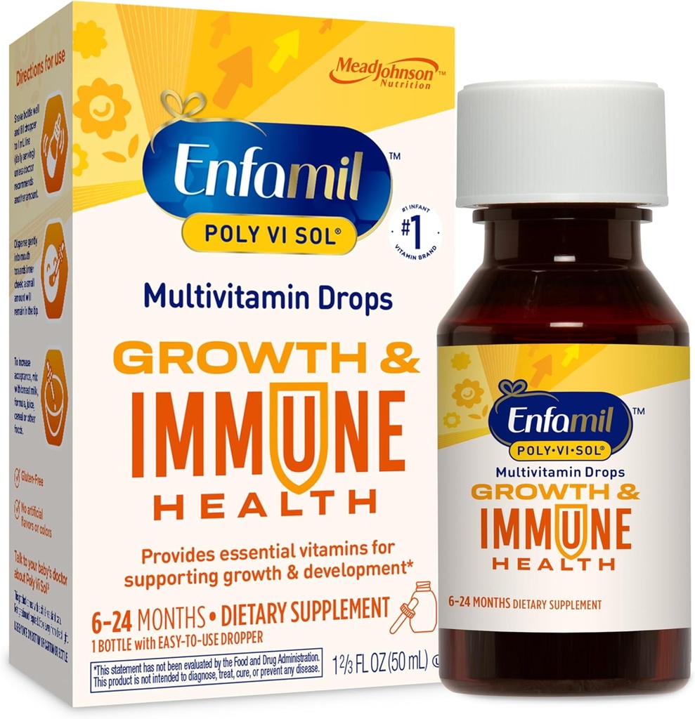 Enfamil Poly- Vi- Sol Multivitamin Supplement dråber med jern 50 ml