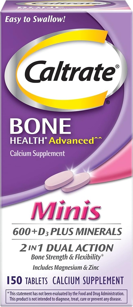 Caltrat Calcium & vitamin D3 supplement Plus mineraler Mini tabletter, 150 ea (pakning med 4)