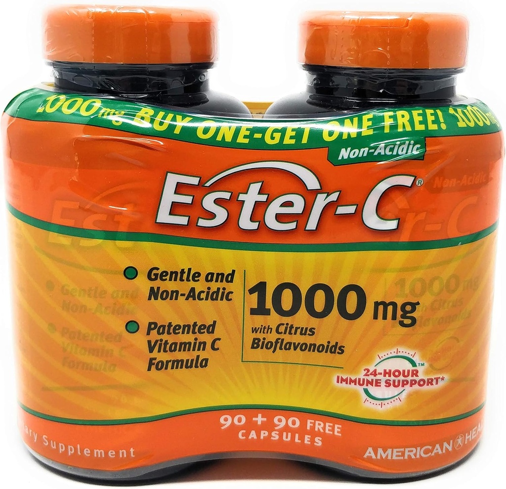 American Health Products Ester-C 1000mg with Citrus Bioflavonoids 90 + 90 Free 90+90 Capsule
