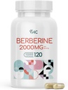 VHC Berberine Supplement 2000mg daglig, 10X tid Optimum Absorption Berberine HCL, Max Boost Biotilgængelige niveauer, for immunkardiovaskulær Gastrointestinal, Non GMO Gluten Free Veggie Kapsler