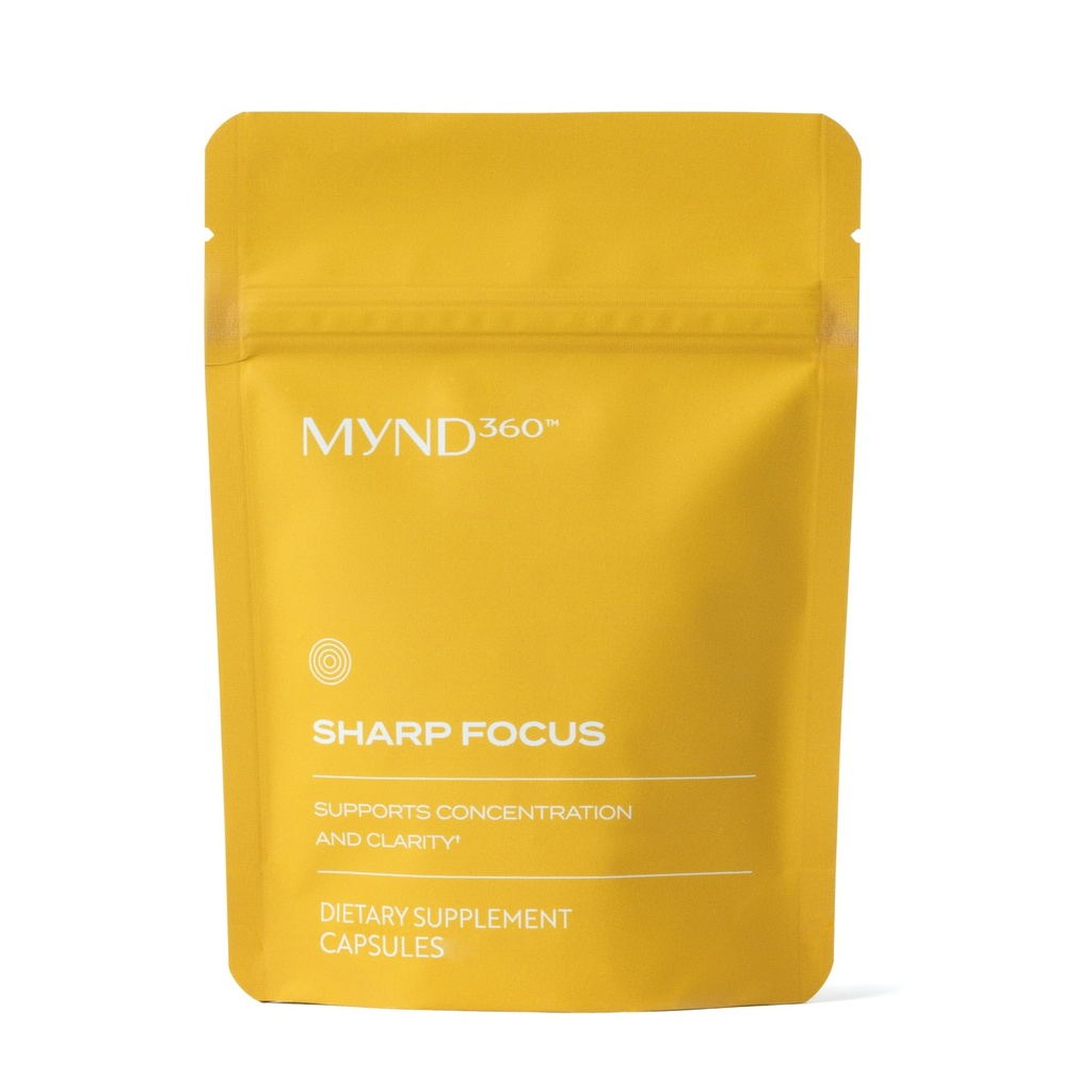 Nu Hud MYND360 Sharp Fokusér 124; 60 Capsules Name 124; Vitamin B12 & Vitamin B6 til hukommelse, fokus, og Clarity