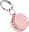 Daglig Metal Carrying Case - Portable Keychain Pill Holder, Vandtæt lille rejse pille Container til Eartændrør Mønter, Kompatibel med Loop, Eargasme & Vibes, Compact Mini Purse Pill Box (Pink)