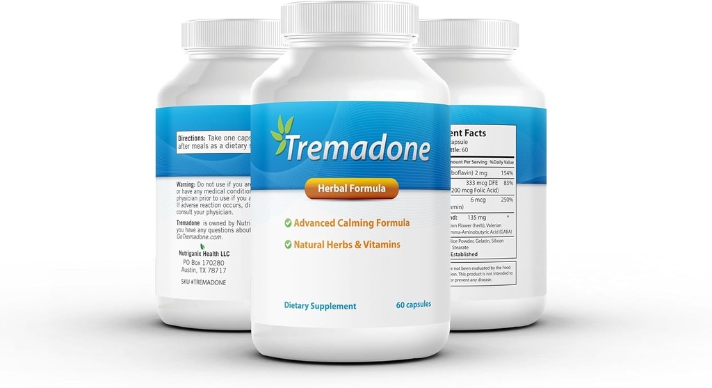 Væsentlige Tremor Relief supplement til hånd, arm, hoved, ben, fødder og krop Tremor og shaking - Alle naturlige, Gluten fri, Dairy fri af Nutriganix (3)