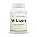 Herbseverly Vitazin Capsules Ayurvedic Herbal Supplement understøtter energi & ydeevne giver fysisk og mental styrke 90 Vege Capsules 800 Mg hver