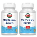KAL Magnesium Taurate Plus 400mg w / Coenzym B6 Mg124; Højt biotilgængeligt, Chelated, Vegan Mg124; for Normal Nerve, Muskelfunktion og Heart Health Mg124; 90 Tabs Mg124; 2 stk.