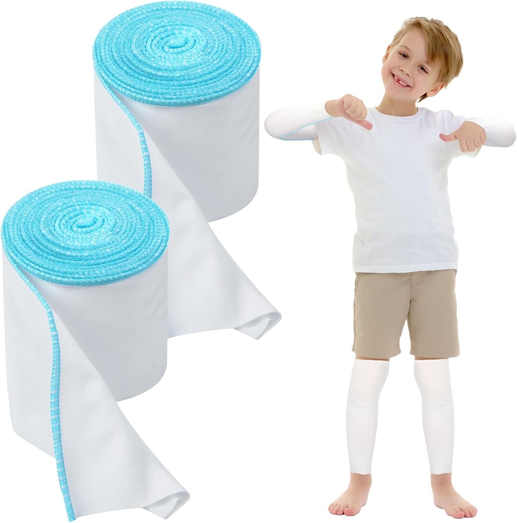 2 Rolls Wet Wraps Bandage for Eksem 3.54 "x 1.97 Yd Wet Wrap Terapi for Eksem Behandling for voksne børn (blå)