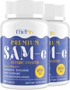 1200 MG SAM e Supplement for hjerne, mood, fælles, og lever, høj Absorption SAM- e (S- Adenosyl- L- methionin) med CoQ10, 5- HTP, Enteric Coated 120 Tablets, Vegan