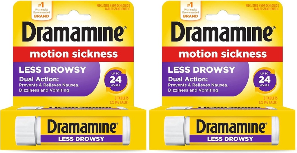 Dramamin Hele dagen mindre Drowsy Motion Sygdom Relief